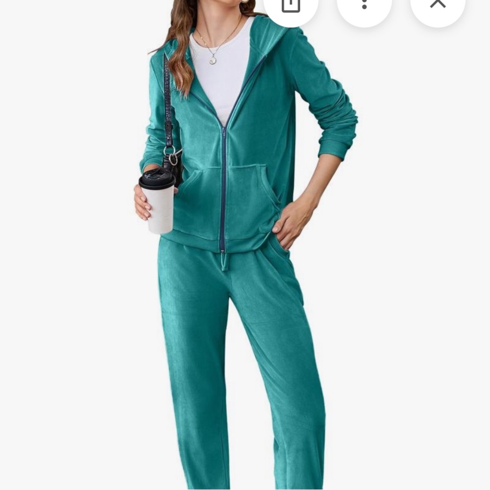 NWT Teal Velour Tracksuit E13
